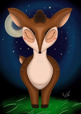 Doe under the stars