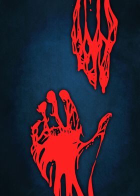 24 Halloween blood hand 2