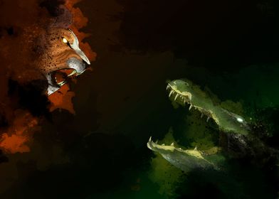 Lion vs Croc