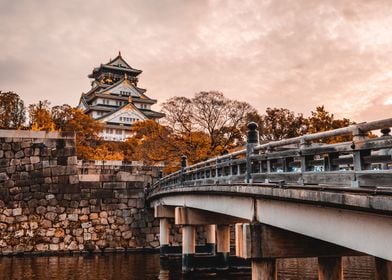 Osaka Castle Sunset