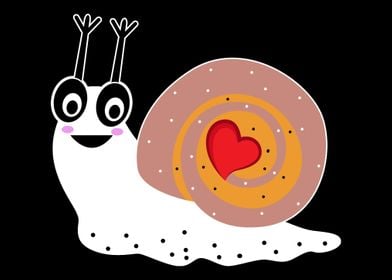 Snail Heart Cute and Attra