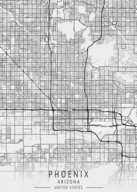 Phoenix Arizona USA Map