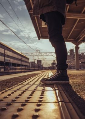 Waiting for a train