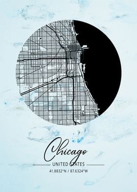 Chicago Alpha Watercolor