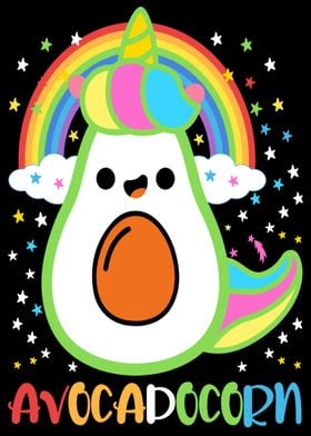 Avocadocorn Cute Unicorn