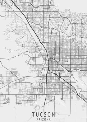 Tucson Arizona City Map