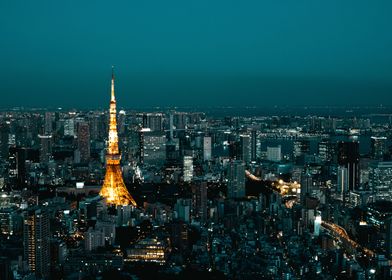 Tokyo Tower at night