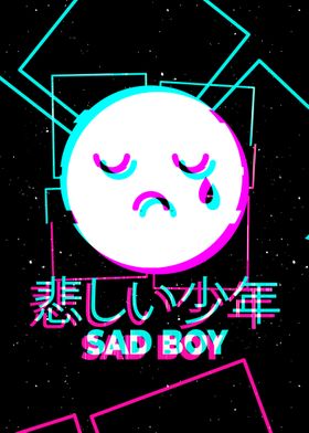 Japanese Glitch Sad Boy 