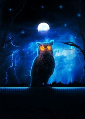 Owl Night Poster