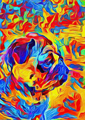 Pug Colorful Art