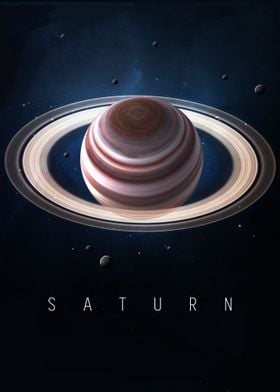 saturn planet poster