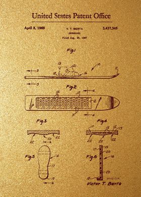 43 Snowboard Patent 1969