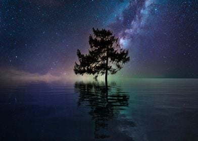 Heaven night tree