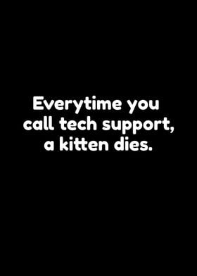 Call Support A Kitten Dies