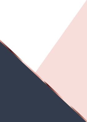 Blush and Navy Triangles