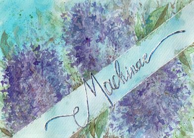 Mackinac Lilacs Watercolor