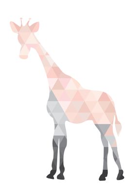 Blush Geometric Giraffe