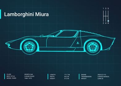 Lamborghini Miura Blueprin