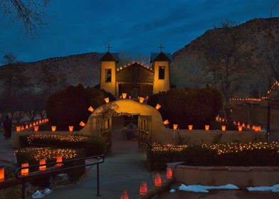 Santuario de Chimayo night