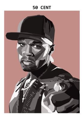 50 Cent Rapper Wpap Art