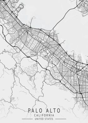 Palo Alto California Map