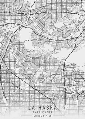 La Habra City Map US