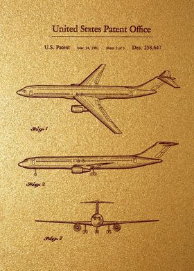 3 Boeing Airplane Patent