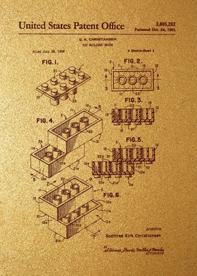Dykker sanger Monet 1 Lego Brick Patent' Poster by Roy Davis | Displate