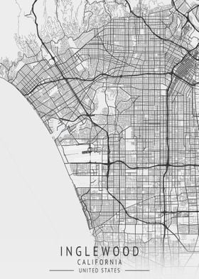 Inglewood California Map