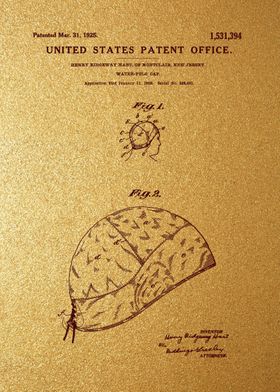 68 Water Polo Cap Patent 