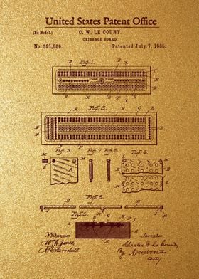 13 Cribbage Board Patent