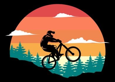 Downhill Retro Sunset Down