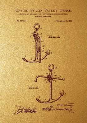 2 Ships Anchor Patent Pr