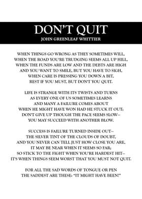 Do Not Quit Poem