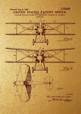 8 Biplane Patent Print