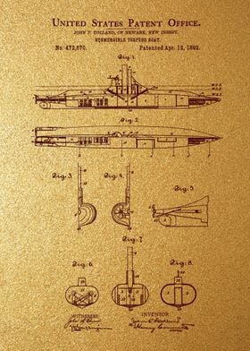 3 Submarine Patent Print