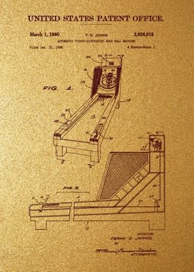 20 Skee Ball Machine Pate