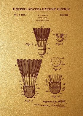72 Badminton Bird Patent 