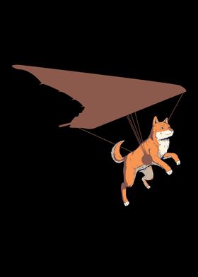Parachuting dog