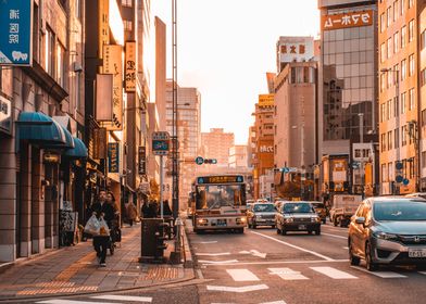 Fukuoka Street Sunset