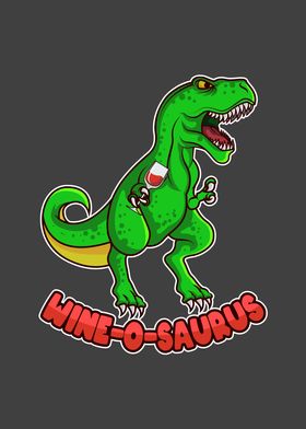 Funny Wine Dinosaur Wine