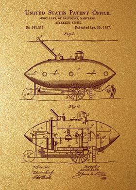 10 Submarine Patent Print