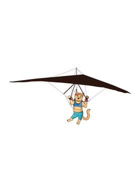 Parachuting cat