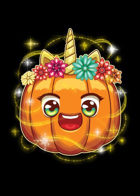 Cute Unicorn Pumpkin Hallo