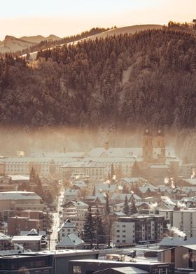 Winter sunrise Switzerland