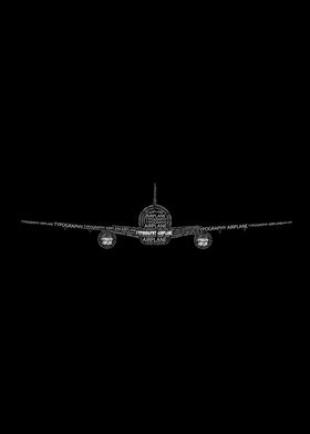 Typography airplane