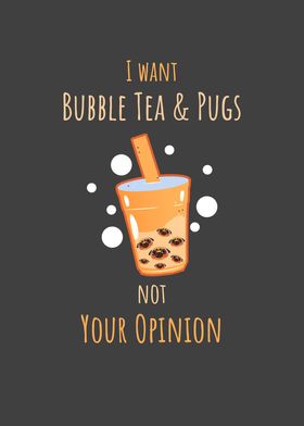 Kawaii Panda Bubble Tea' Poster, picture, metal print, paint by schmugo