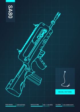 SA80 Gun Blueprint