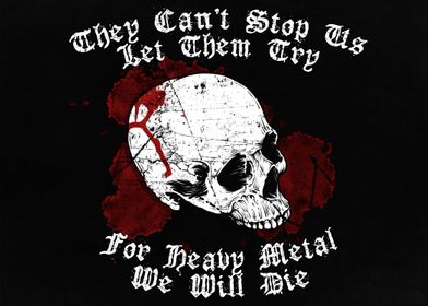 Heavy Metal Skull Quote