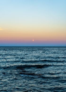 Minnesota Sunset and Moon